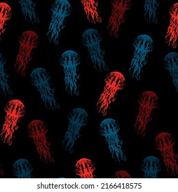 Cartoon black background.  Abstract fantasy.