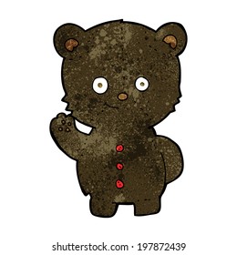cartoon black bear cub