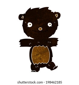 cartoon black bear cub
