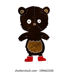 cartoon black bear cub