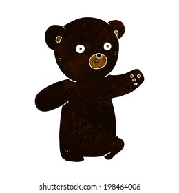 cartoon black bear cub