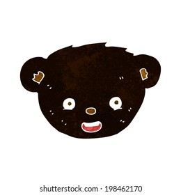 cartoon black bear face