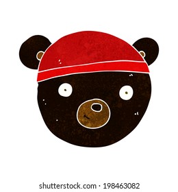 caricatura cara de oso negro