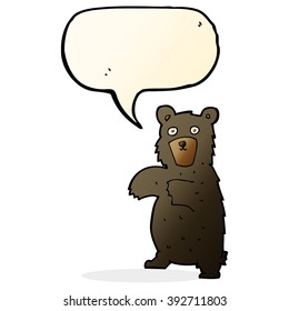 Karikaturenbär mit Sprachblase