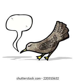 cartoon black bird