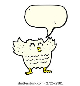 pájaro negro de dibujos animados con burbuja de habla