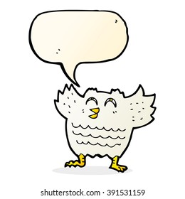 pájaro negro de dibujos animados con burbuja de habla