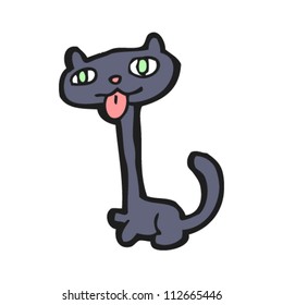 cartoon black cat