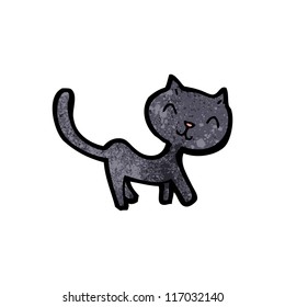 cartoon black cat