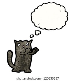 gato negro de dibujos animados