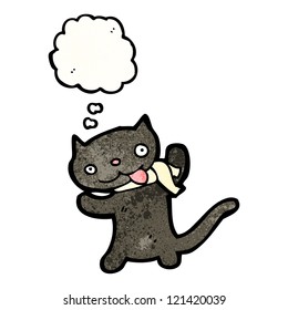 cartoon black cat