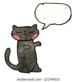 cartoon black cat