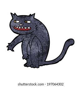 cartoon black cat
