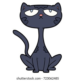 cartoon black cat