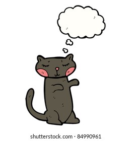 gato negro de dibujos animados