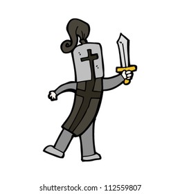 caballero negro de dibujos animados