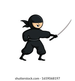 el ninja negro listo para apuñalar a un enemigo