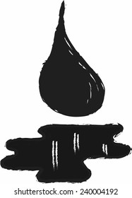 cartoon  black oil, vector design element