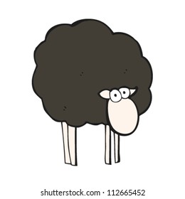 cartoon black sheep