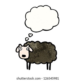 cartoon black sheep