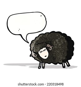 caricatura de ovejas negras