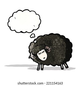 cartoon black sheep