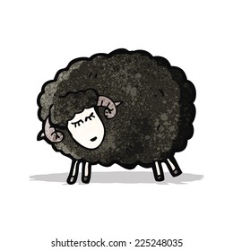 cartoon black sheep