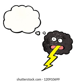 cartoon black storm cloud