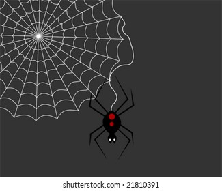 Cartoon Black widow spider
