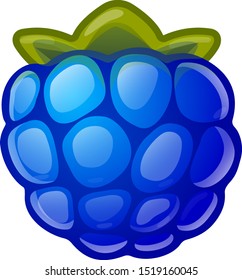 Cartoon blackberry icon for user interface GUI in mobile application or casual video game. Vector for web or game design. Decorative GUI element