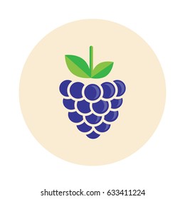 Cartoon Blackberry Vector Icon