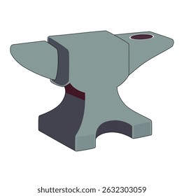 Cartoon Blacksmith Anvil Digital Source Vectors Illustration 