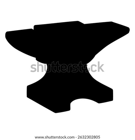 Cartoon Blacksmith Anvil Icon Digital Source Vectors Illustration 