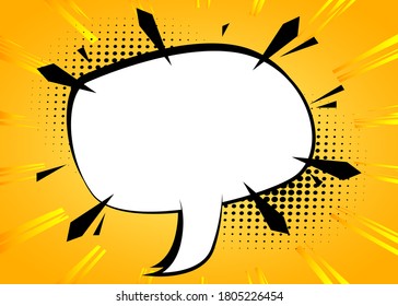 Cartoon Blankoblase. Sprich Ikone! Leeres, leeres Vektor-Design-Element für den Dialog. Chat-Symbolvorlage.