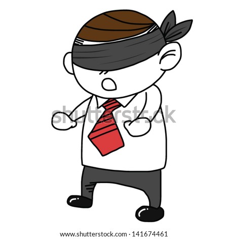 Cartoon Blind Man Stock Vector (Royalty Free) 141674461 - Shutterstock