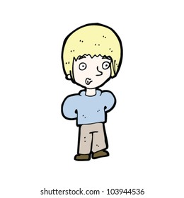 niño rubio de caricatura