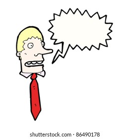 cartoon blond businessman face