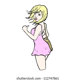 cartoon blond girl