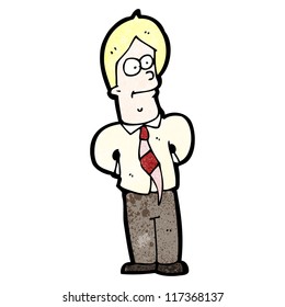 hombre rubio de caricatura