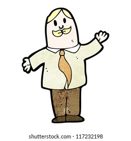 cartoon blond man with mustache