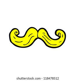 bigote rubio de caricatura
