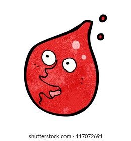 gota de sangre de dibujos animados