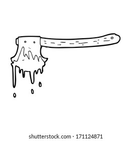 cartoon bloody axe