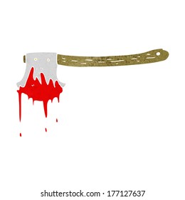 cartoon bloody axe
