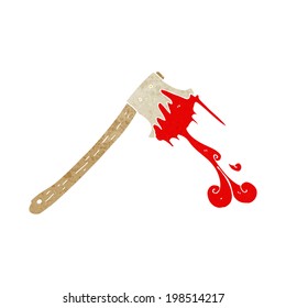 cartoon bloody axe