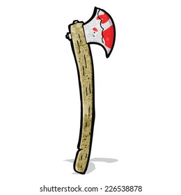 cartoon bloody axe