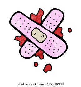 cartoon bloody medical plaster