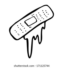 cartoon bloody plaster