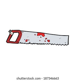 cartoon bloody saw