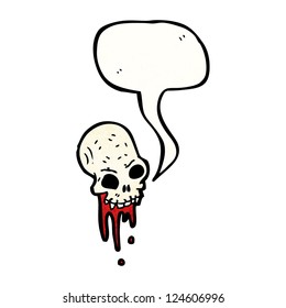 cartoon bloody skull